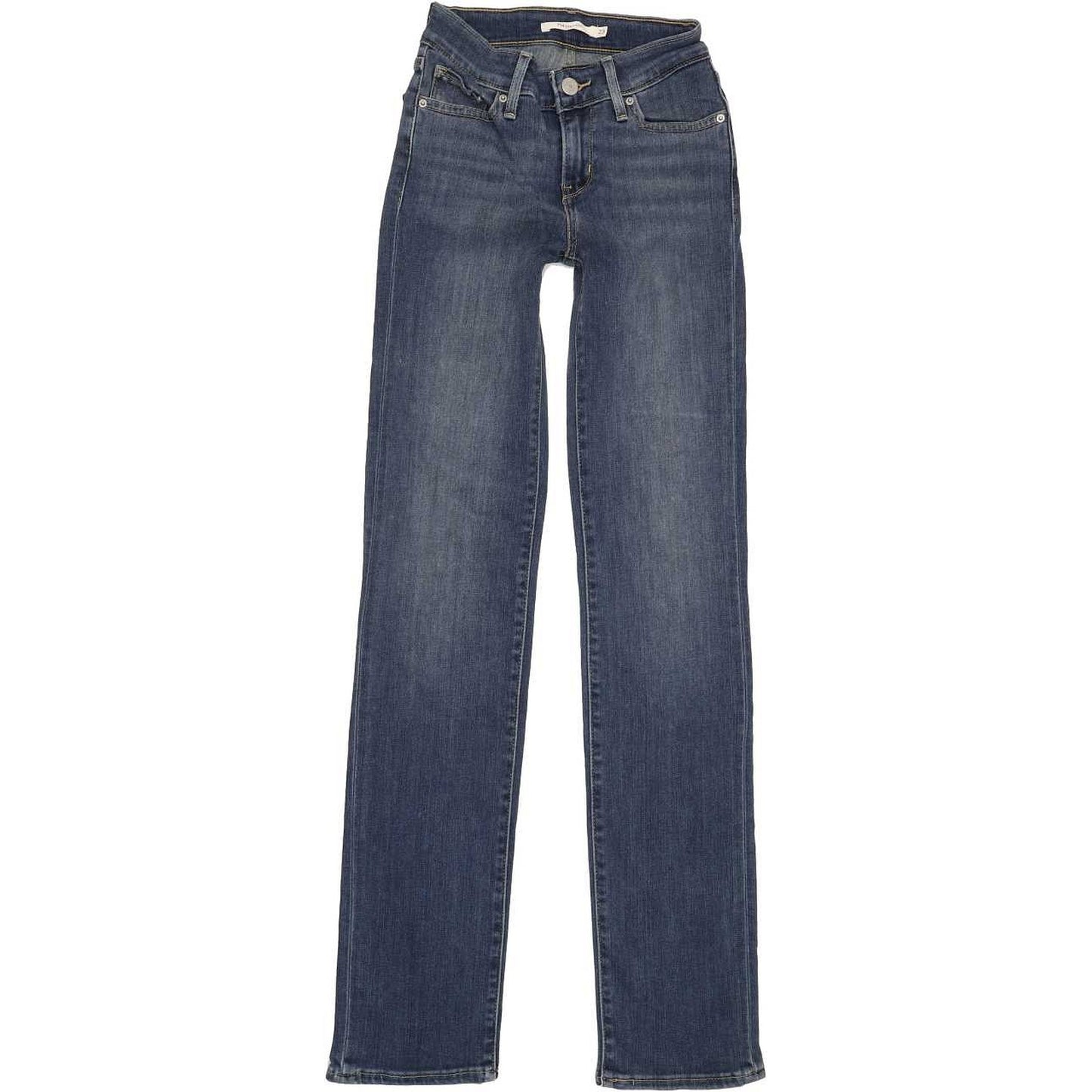 Levi's 714 Women Blue Straight Slim Stretch Jeans W23 L31
