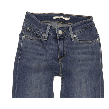 Levi's 714 Women Blue Straight Slim Stretch Jeans W23 L31