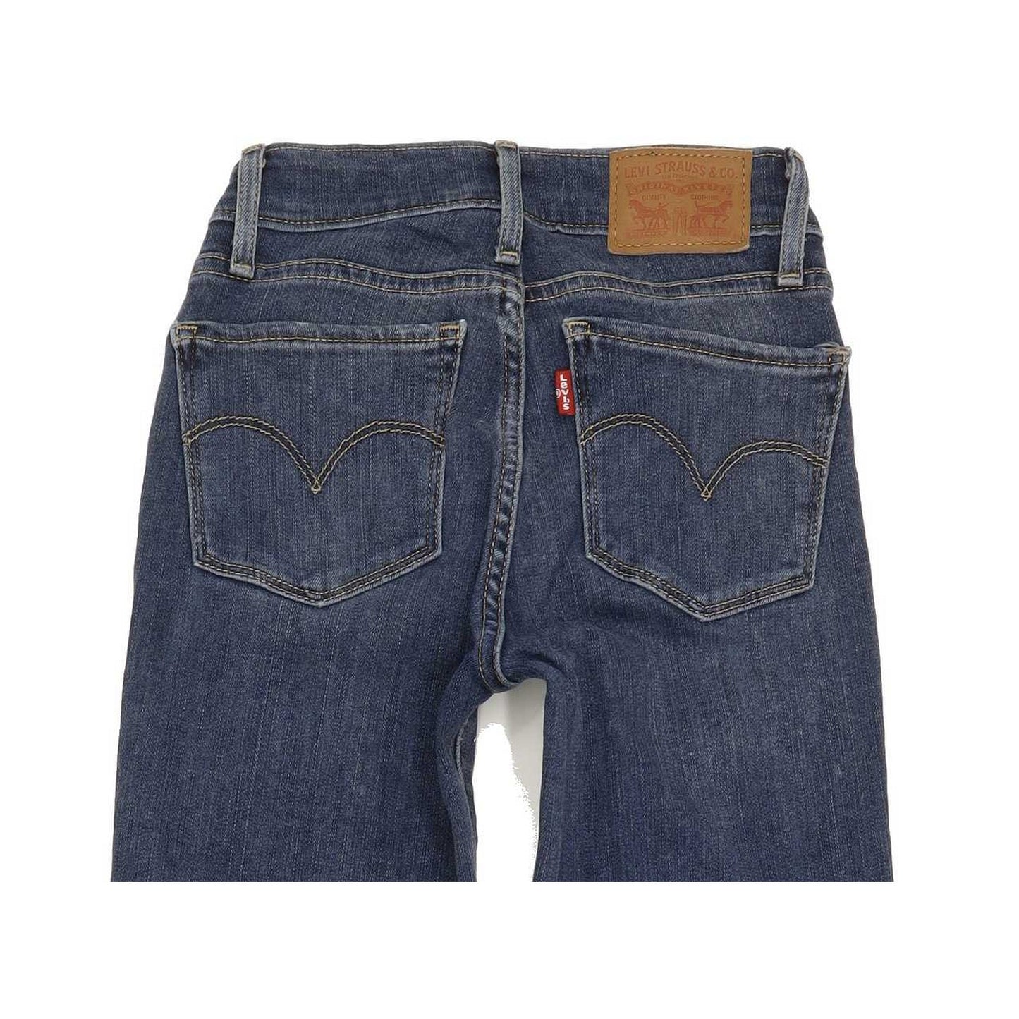 Levi's 714 Women Blue Straight Slim Stretch Jeans W23 L31