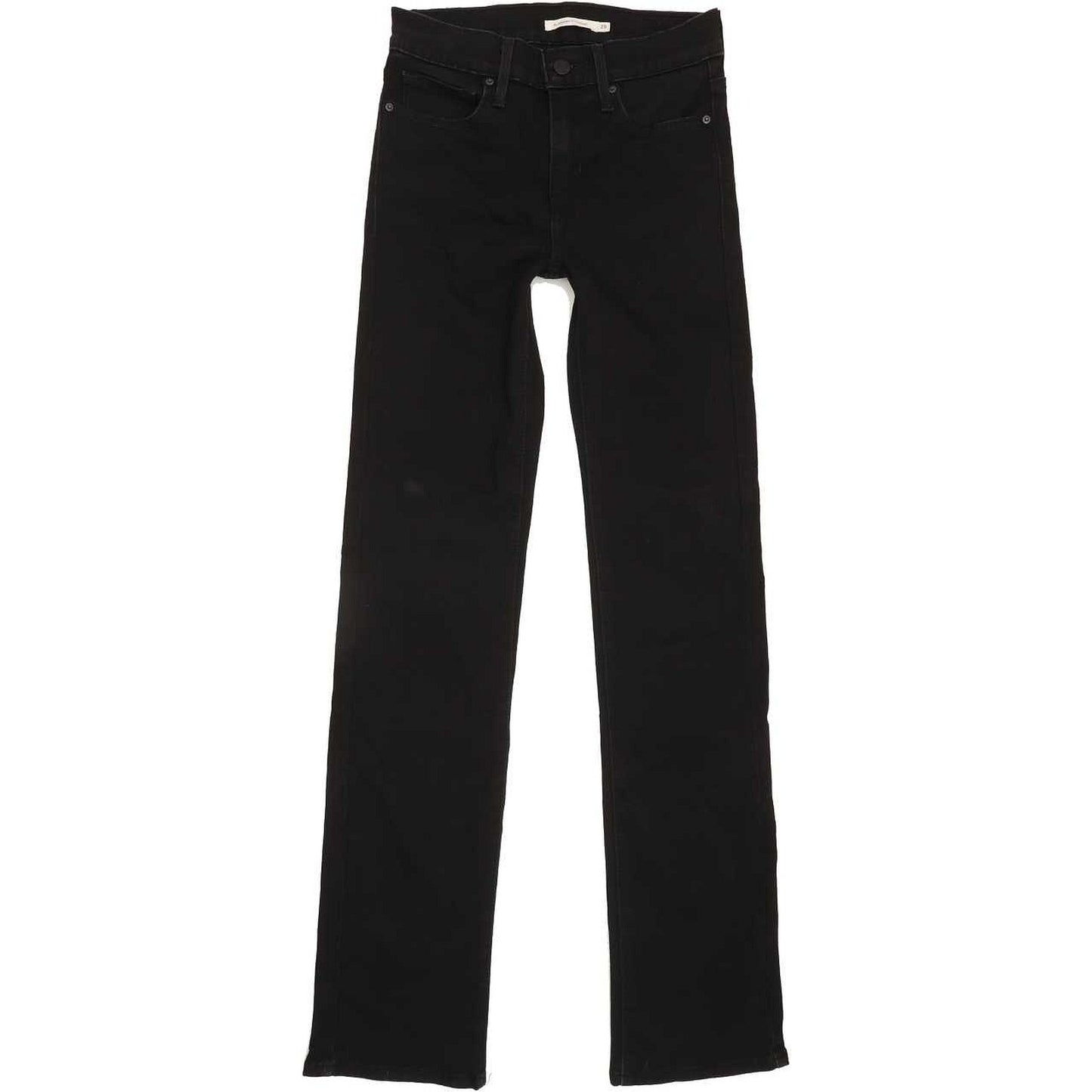 Levi's Slimming Women Black Straight Slim Stretch Jeans W25 L31
