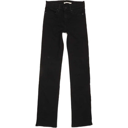 Levi's Slimming Women Black Straight Slim Stretch Jeans W25 L31