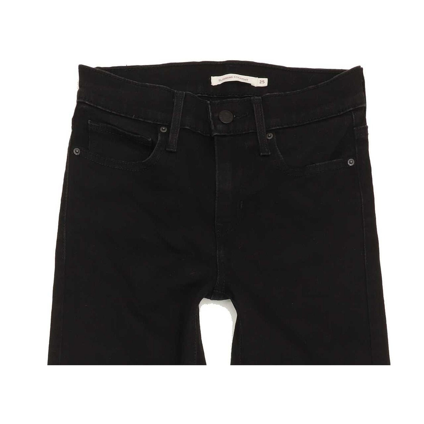 Levi's Slimming Women Black Straight Slim Stretch Jeans W25 L31