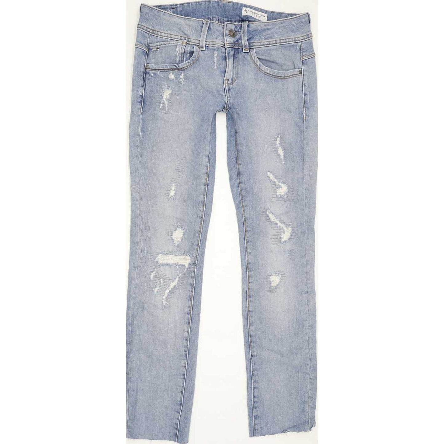 G-Star Lynn Mid Women Blue Skinny Slim Stretch Jeans W26 L28
