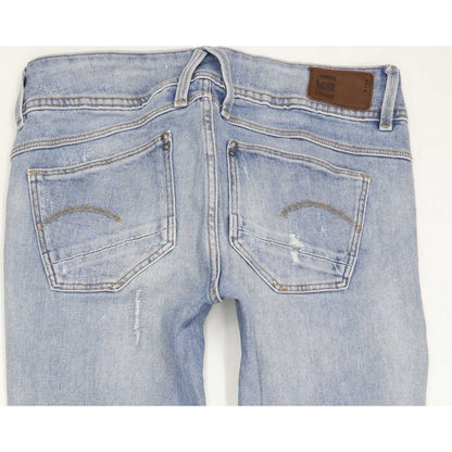 G-Star Lynn Mid Women Blue Skinny Slim Stretch Jeans W26 L28