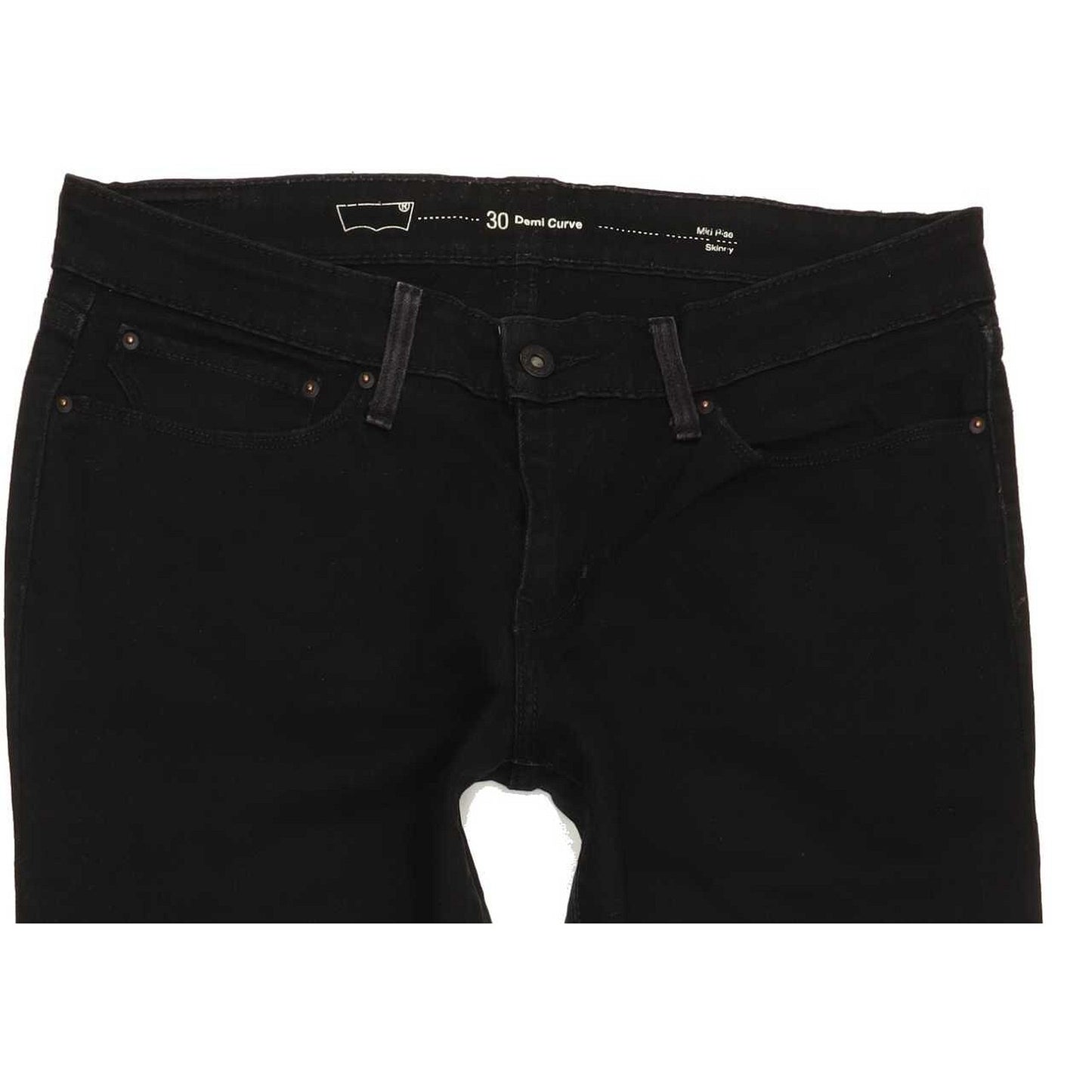 Levi's Demi Curve Women Black Skinny Slim Stretch Jeans W30 L31