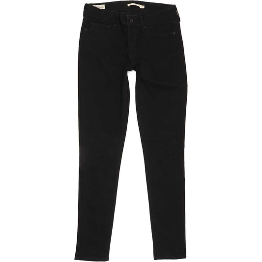 Levi's 711 Women Black Skinny Slim Jeans W28 L29