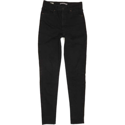 Levi's Mile High Rise Black Skinny Stretch Jeans High Waisted W28 L30
