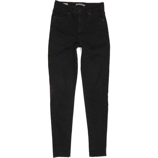 Levi's Mile High Rise Black Skinny Stretch Jeans High Waisted W28 L30