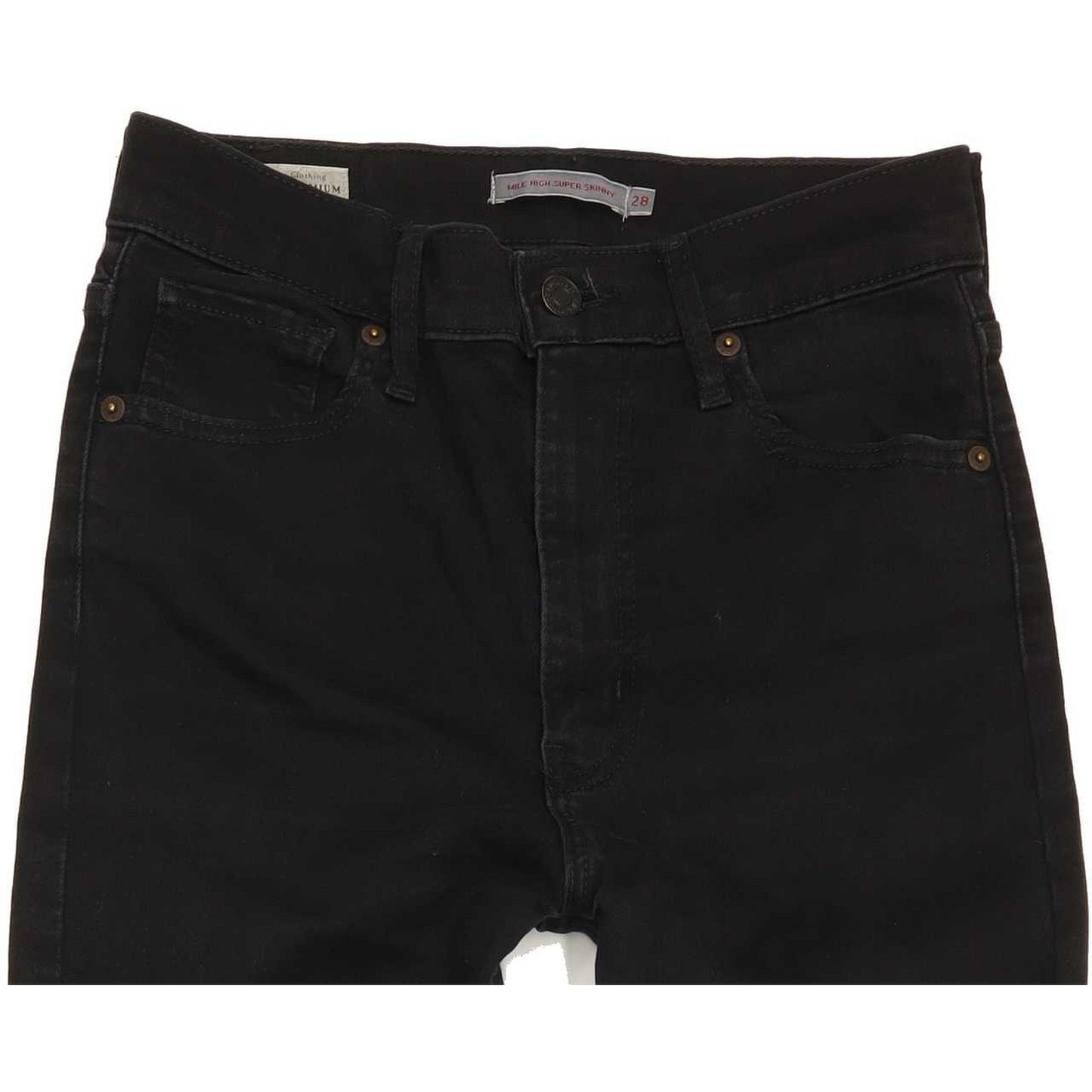 Levi's Mile High Rise Black Skinny Stretch Jeans High Waisted W28 L30