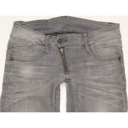 G-Star Lynn Zip Women Grey Skinny Slim Stretch Jeans W27 L30