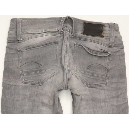 G-Star Lynn Zip Women Grey Skinny Slim Stretch Jeans W27 L30