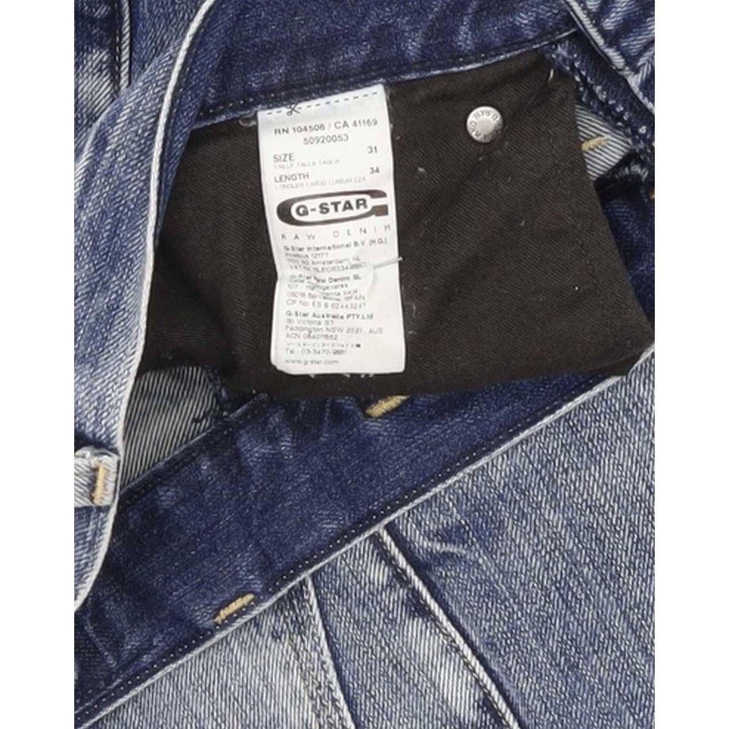 G-Star Coder Men Blue Straight Regular Jeans W31 L34