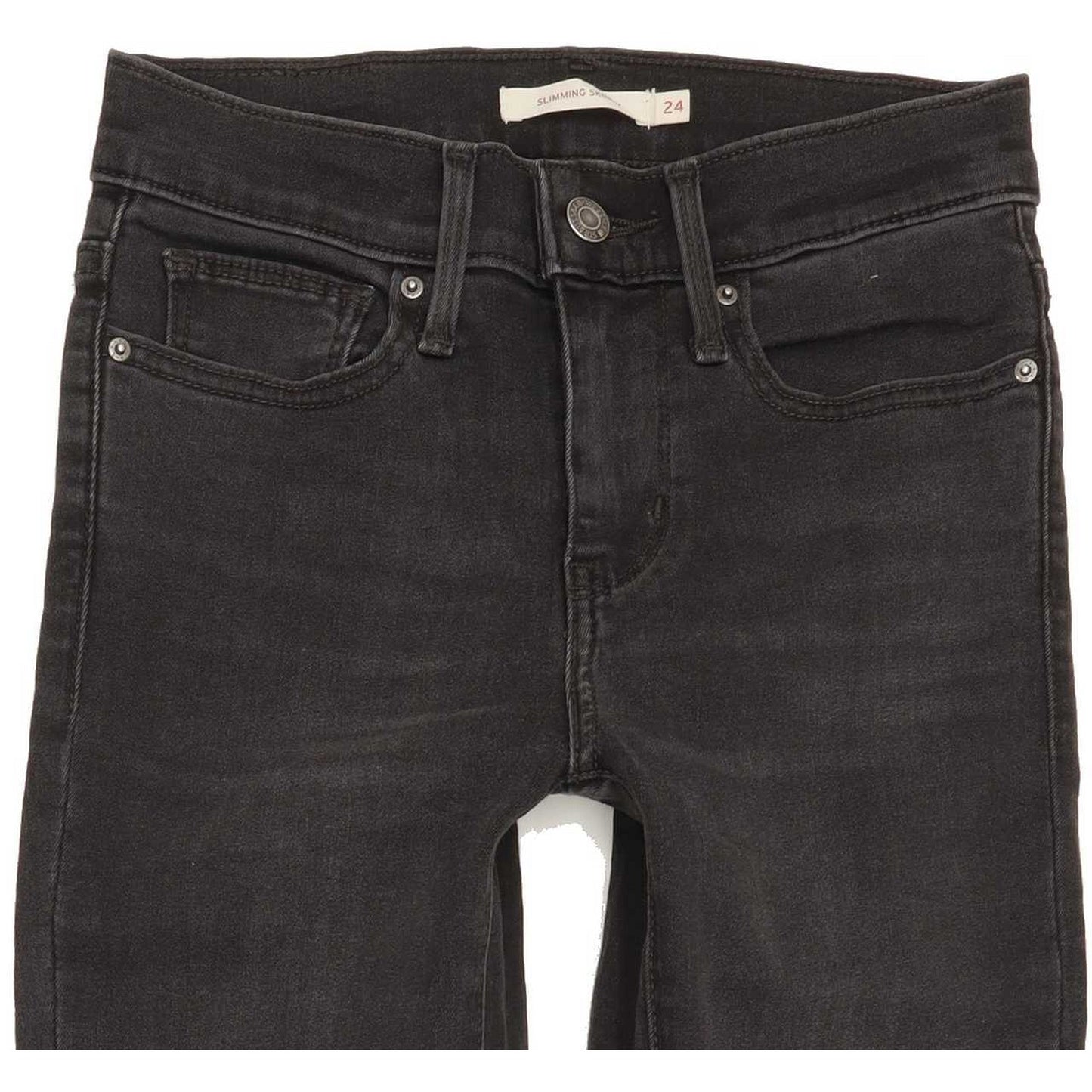 Levi's Slimming Women Charcoal Skinny Slim Stretch Jeans W24 L29