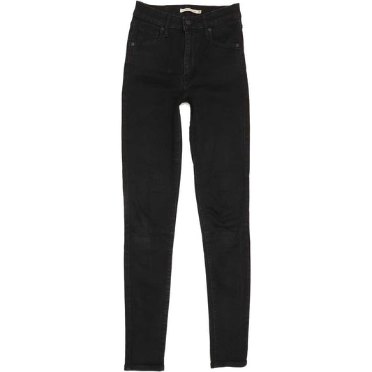 Levi's Mile High Rise Women Black Skinny Stretch Jeans W26 L32
