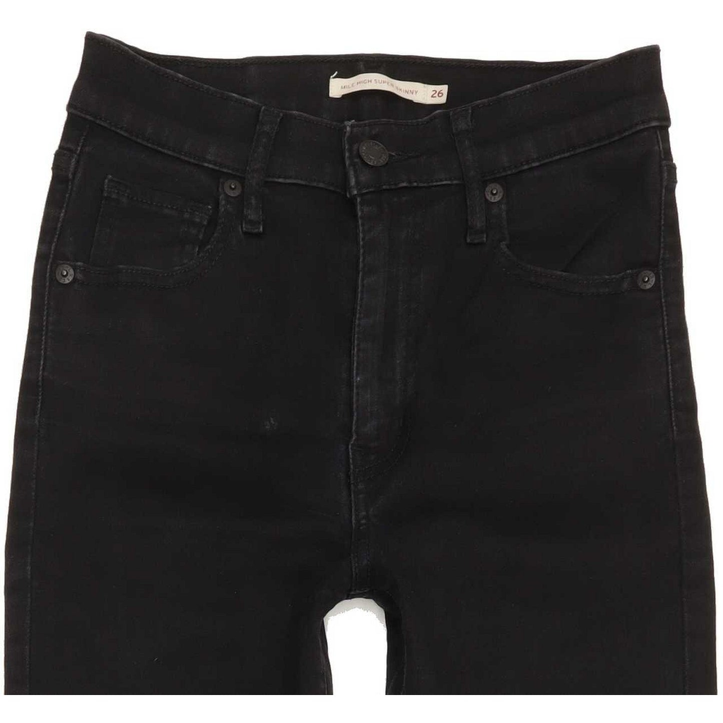 Levi's Mile High Rise Women Black Skinny Stretch Jeans W26 L32