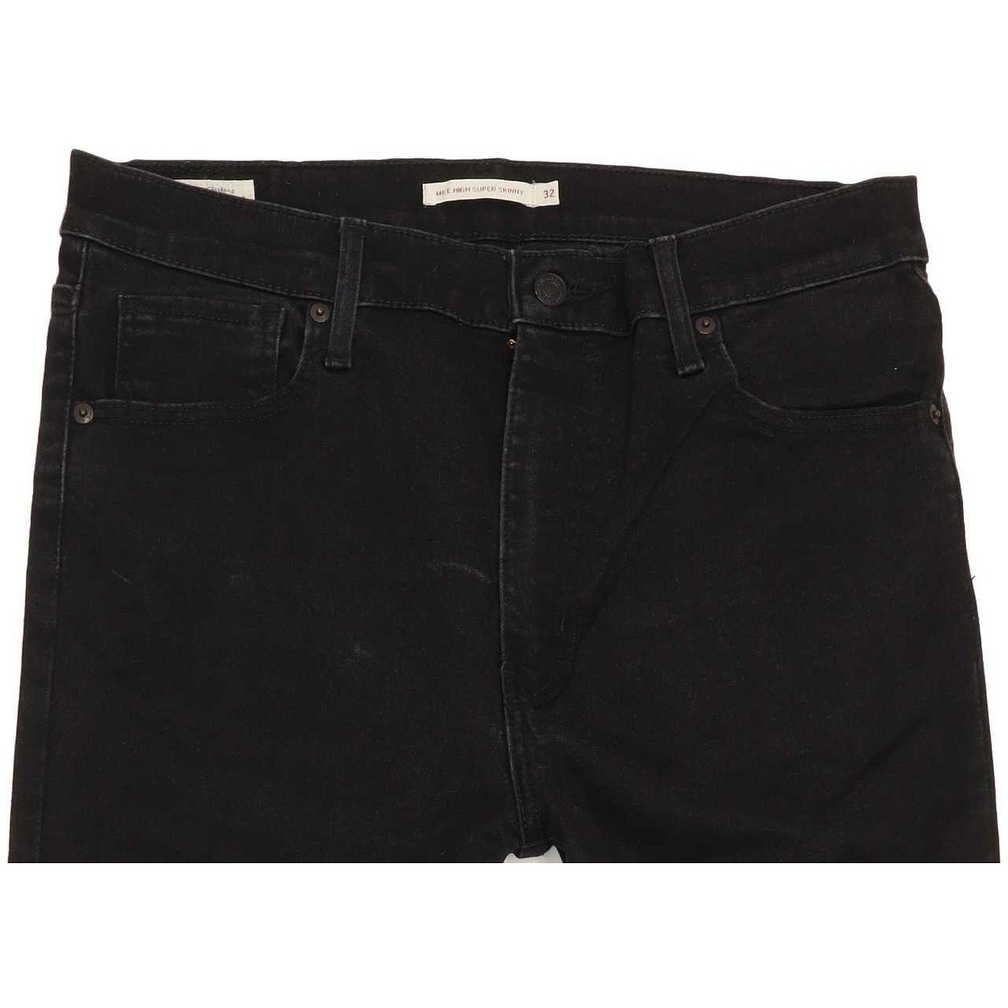 Levi's Mile High Rise Black Skinny Stretch Jeans High Waisted W32 L29