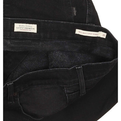 Levi's Mile High Rise Black Skinny Stretch Jeans High Waisted W32 L29