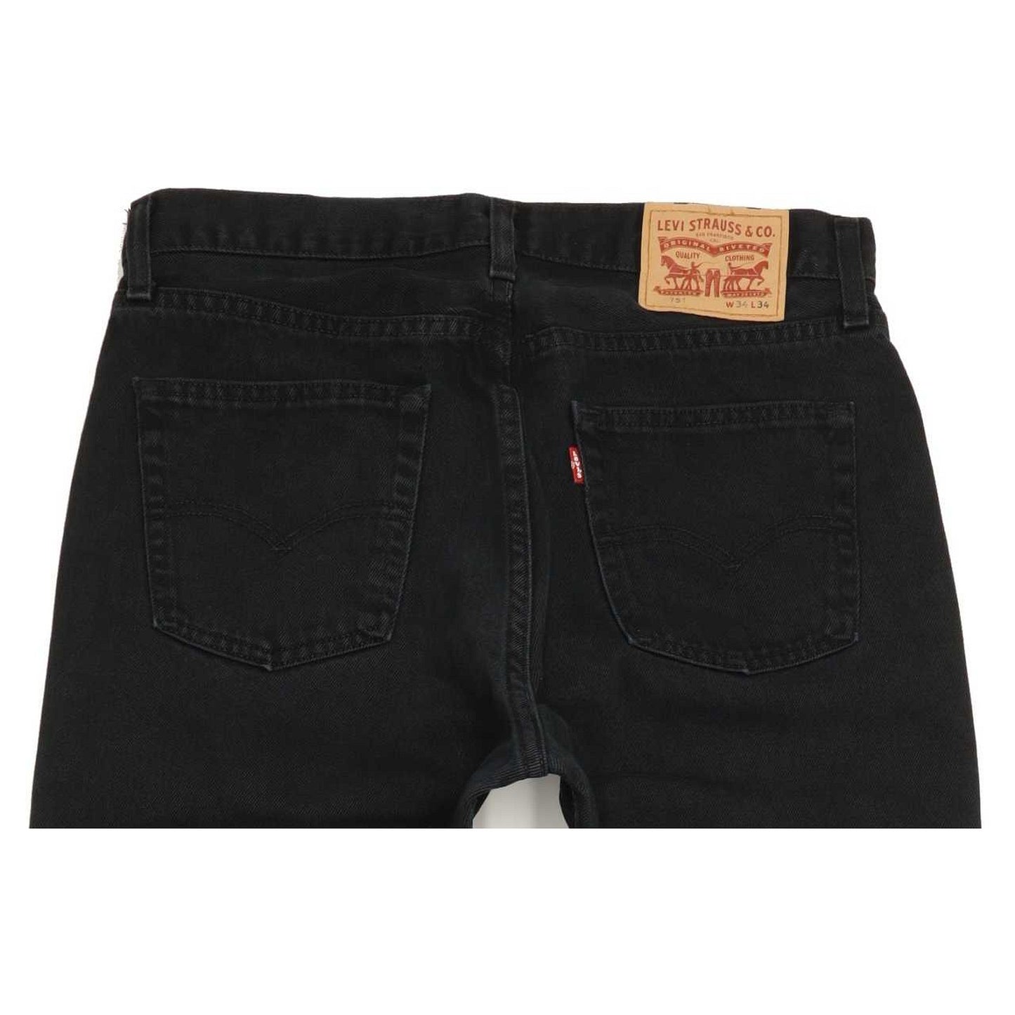 Levi's 751 Men Black Straight Regular Jeans W34 L33