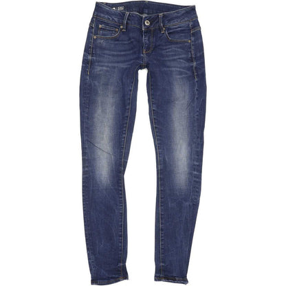 G-Star 3301 Women Blue Skinny Slim Stretch Jeans W24 L27