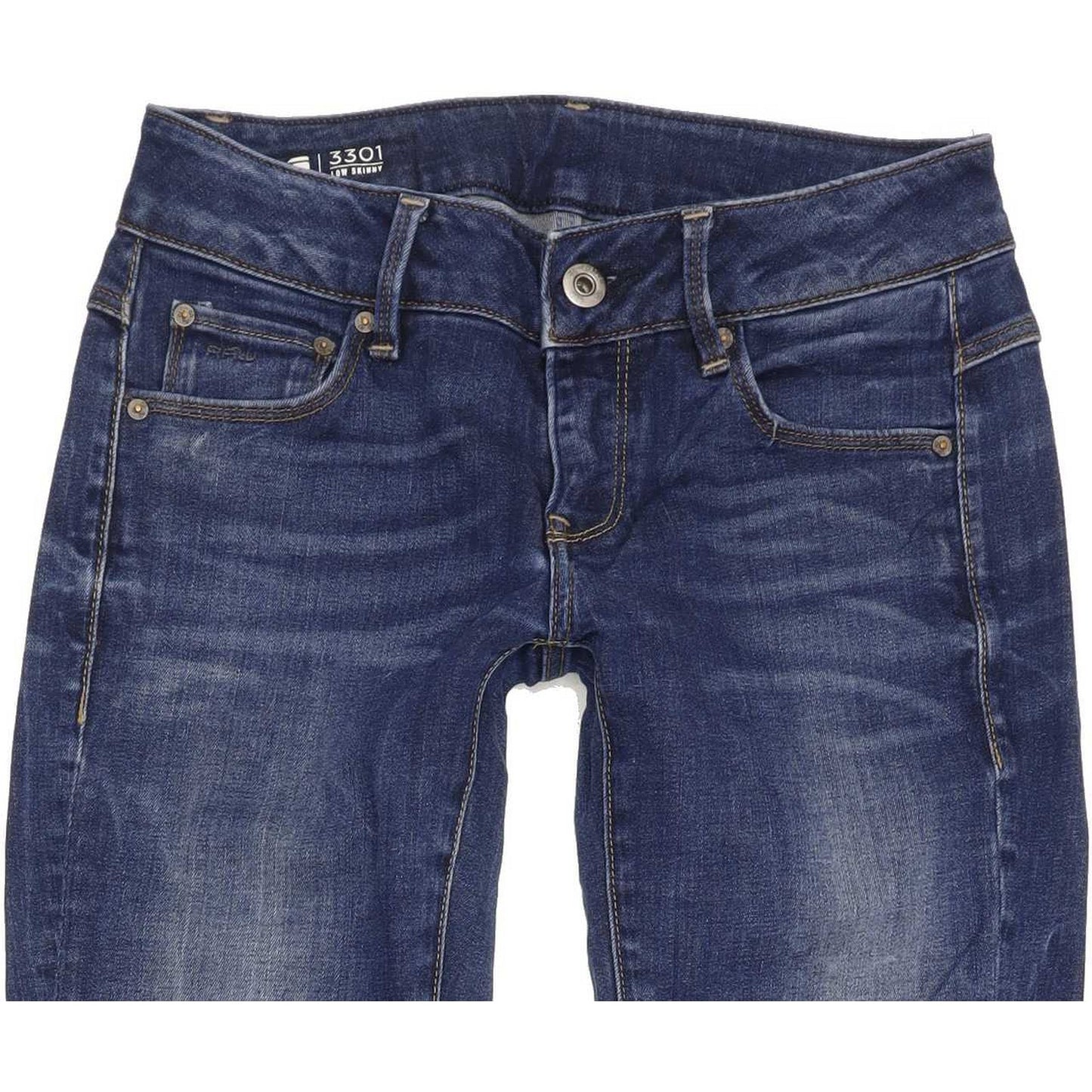 G-Star 3301 Women Blue Skinny Slim Stretch Jeans W24 L27