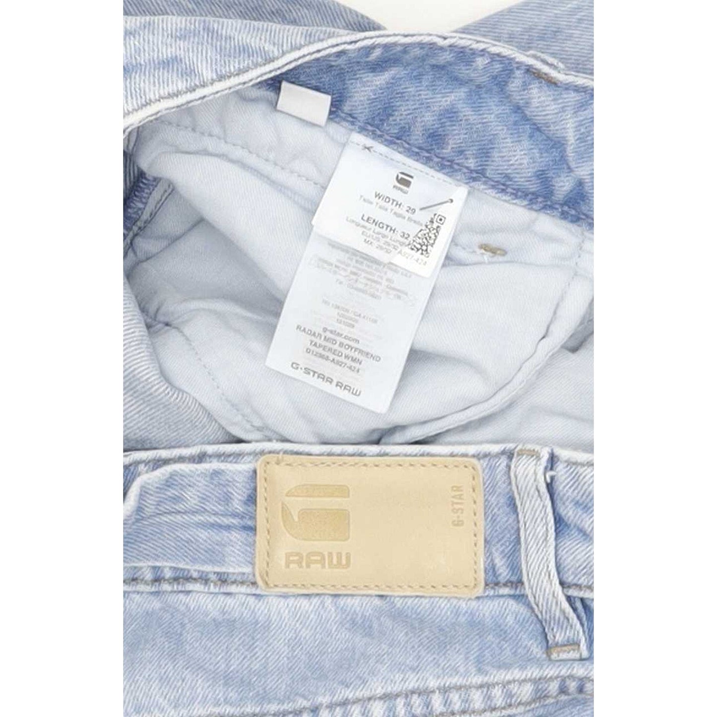 G-Star Radar Mid Women Blue Tapered Relaxed Boyfriend Jeans W29 L32