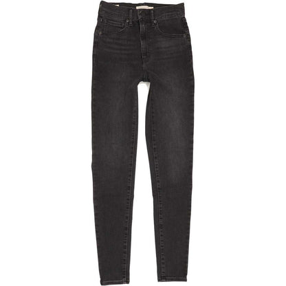 Levi's Mile High Rise Black Skinny Jeans High Waisted W27 L30