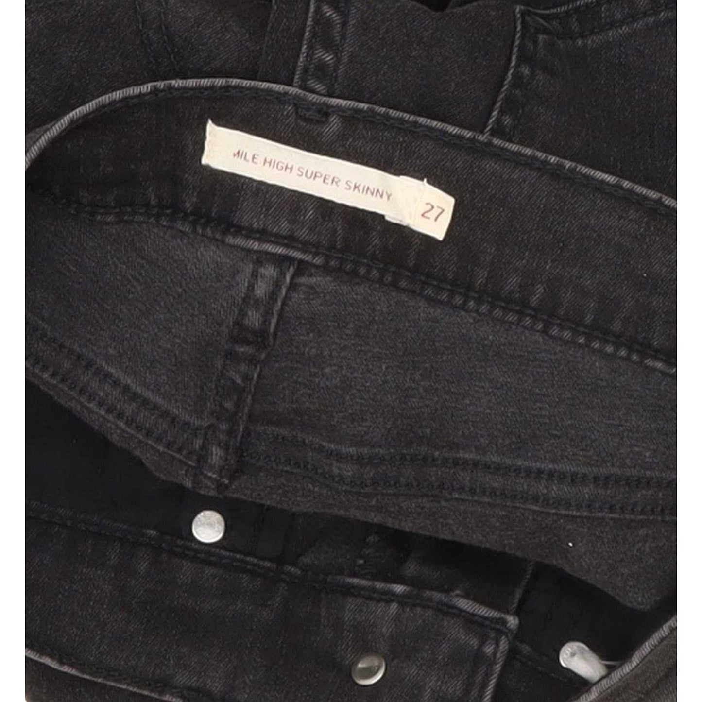 Levi's Mile High Rise Black Skinny Jeans High Waisted W27 L30