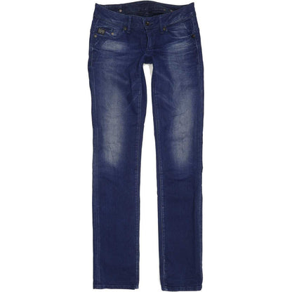 G-Star Midge Women Blue Straight Slim Stretch Jeans W29 L35