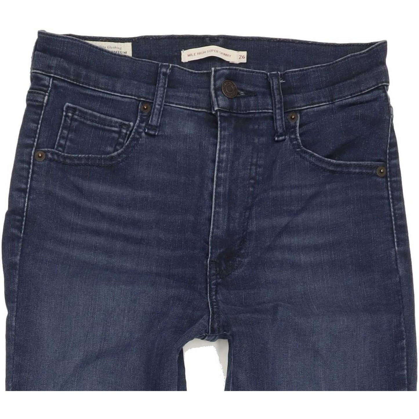 Levi's Mile High Rise Blue Skinny Jeans High Waisted W26 L30