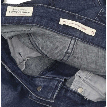 Levi's Mile High Rise Blue Skinny Jeans High Waisted W26 L30