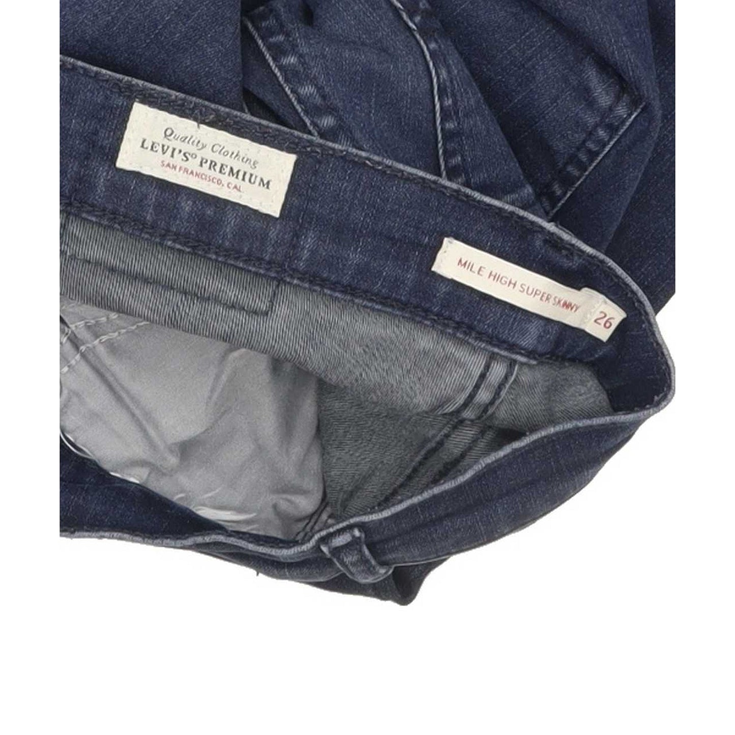 Levi's Mile High Rise Blue Skinny Jeans High Waisted W26 L30