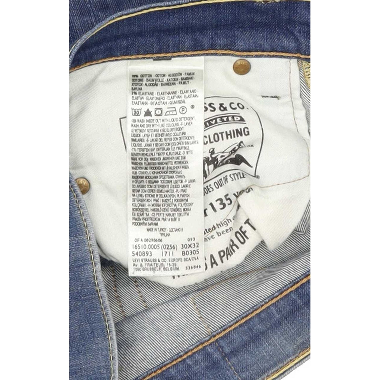 Levi's 510 Men Blue Skinny Slim Stretch Jeans W30 L32