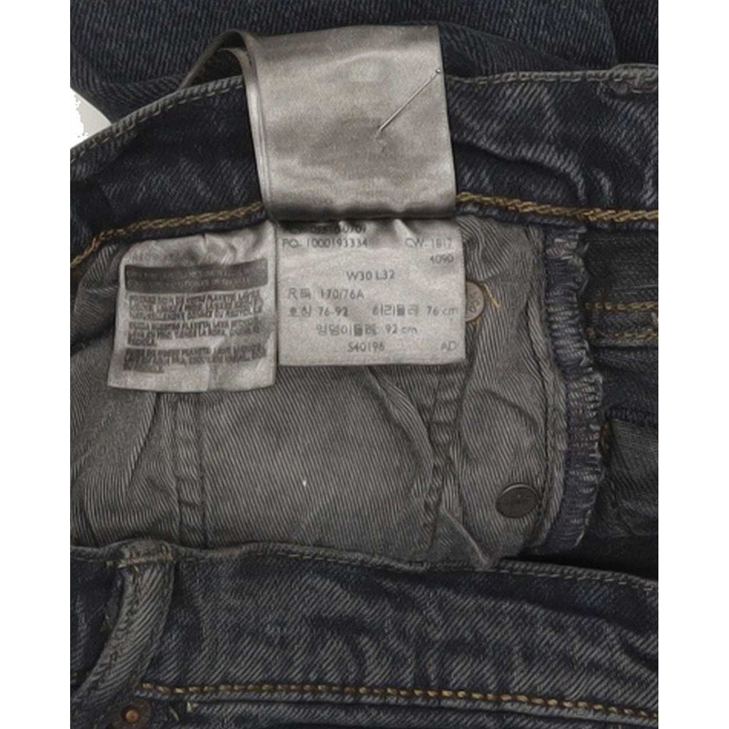 Levi's 510 Men Black Skinny Slim Stretch Jeans W30 L31