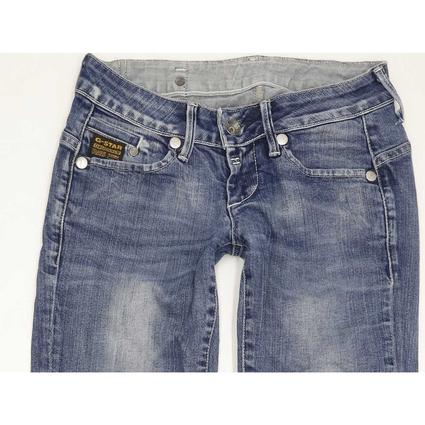 G-Star Midge Women Blue Straight Slim Stretch Jeans W26 L30