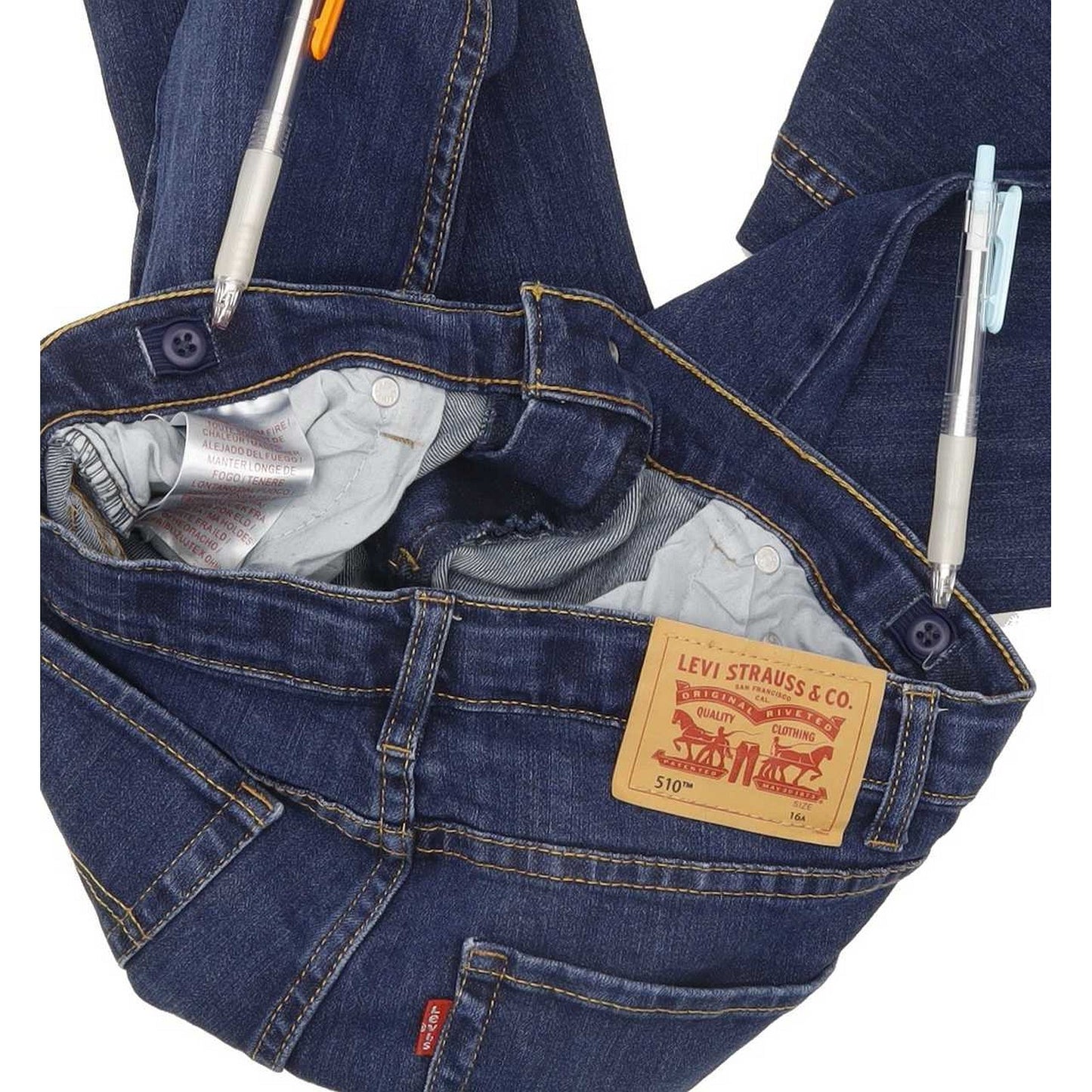 Levi's 510 Kids Blue Skinny Slim Stretch Jeans W26 L30