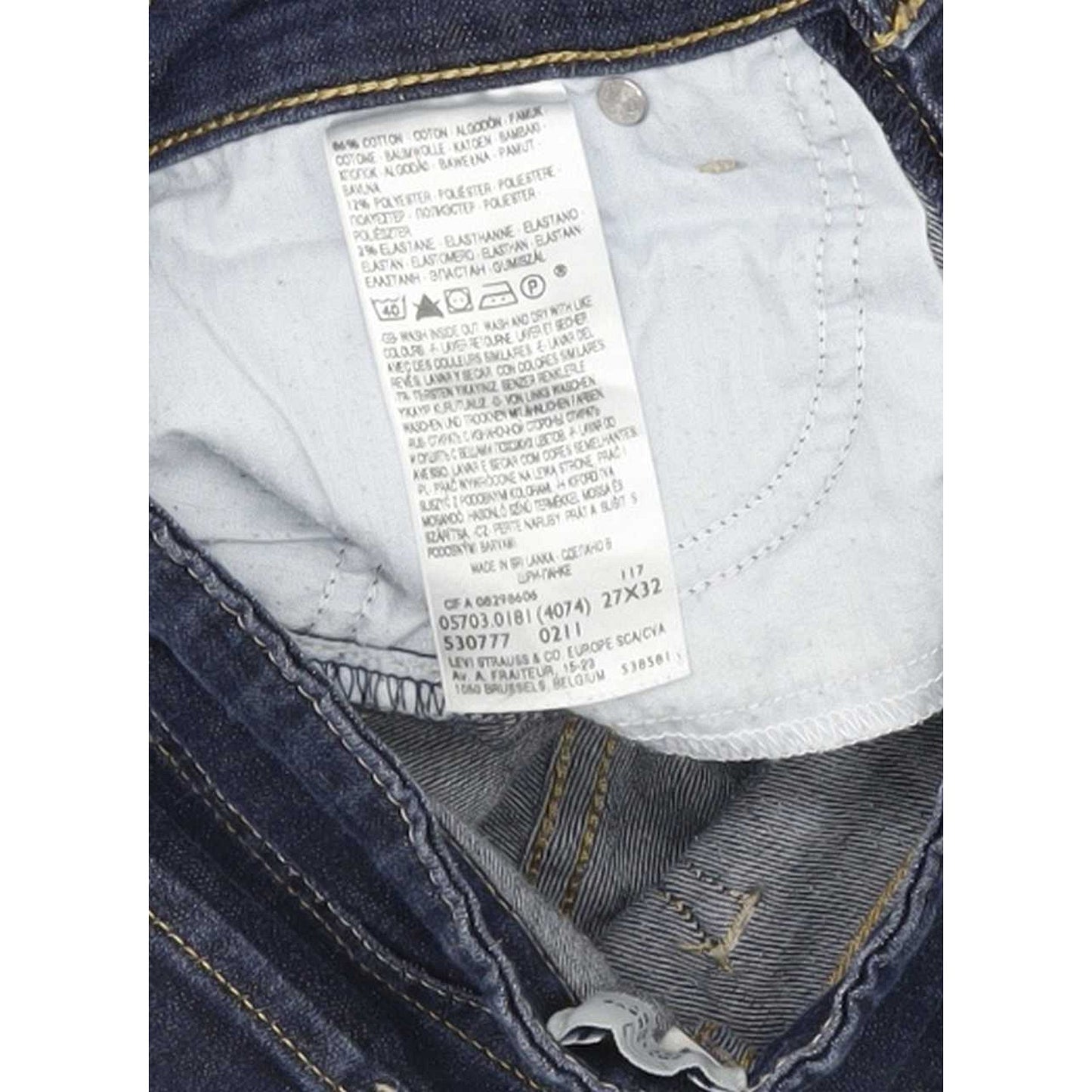 Levi's Demi Curve Women Blue Skinny Slim Stretch Jeans W27 L31