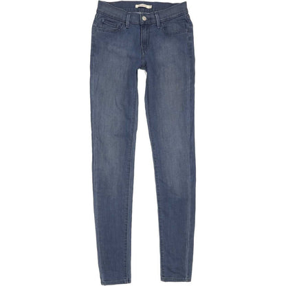 Levi's 710 Super Women Blue Skinny Slim Stretch Jeans W27 L32