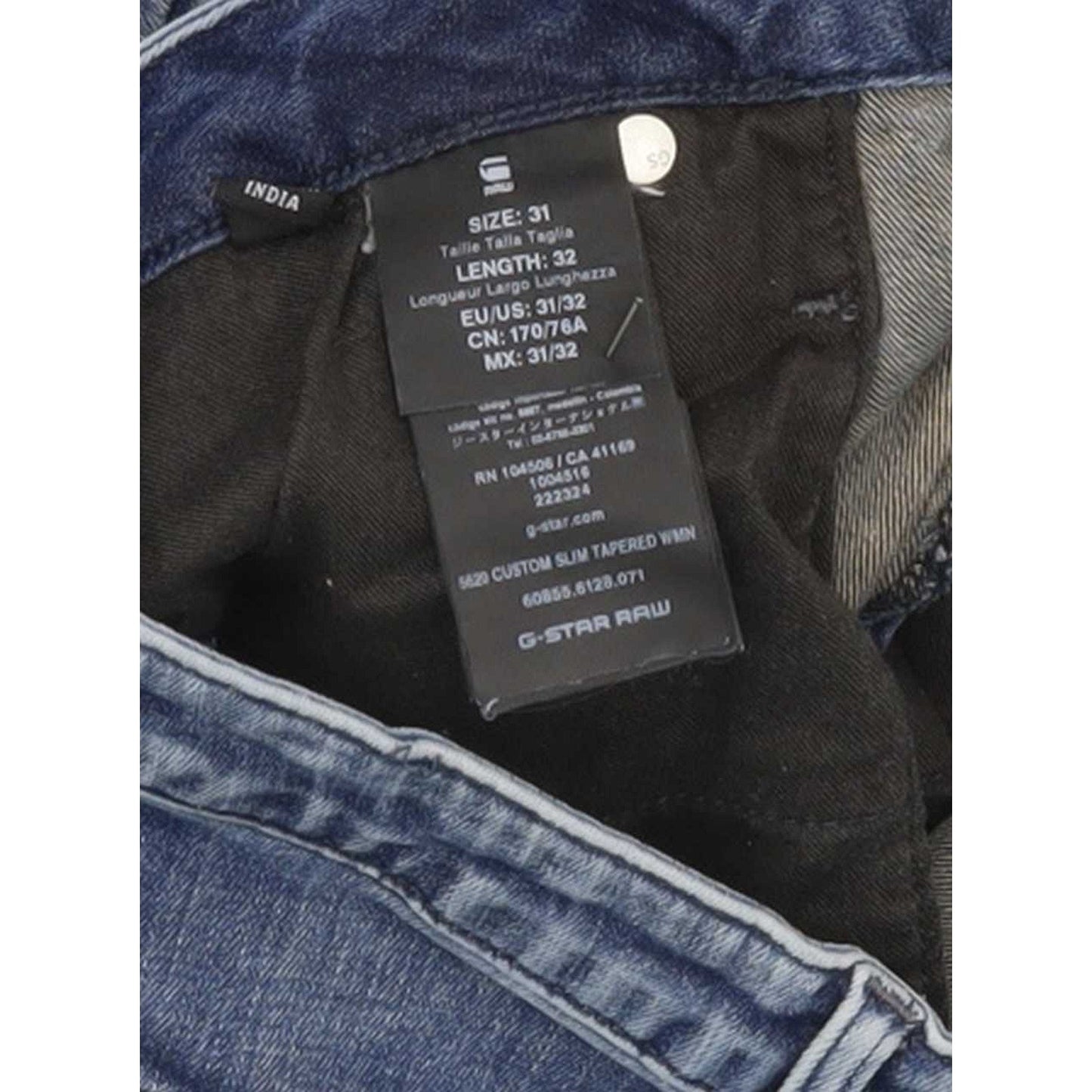 G-Star 5620 Custom Women Blue Tapered Slim Stretch Jeans W31 L30