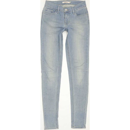 Levi's 710 Super Women Blue Skinny Slim Stretch Jeans W26 L31