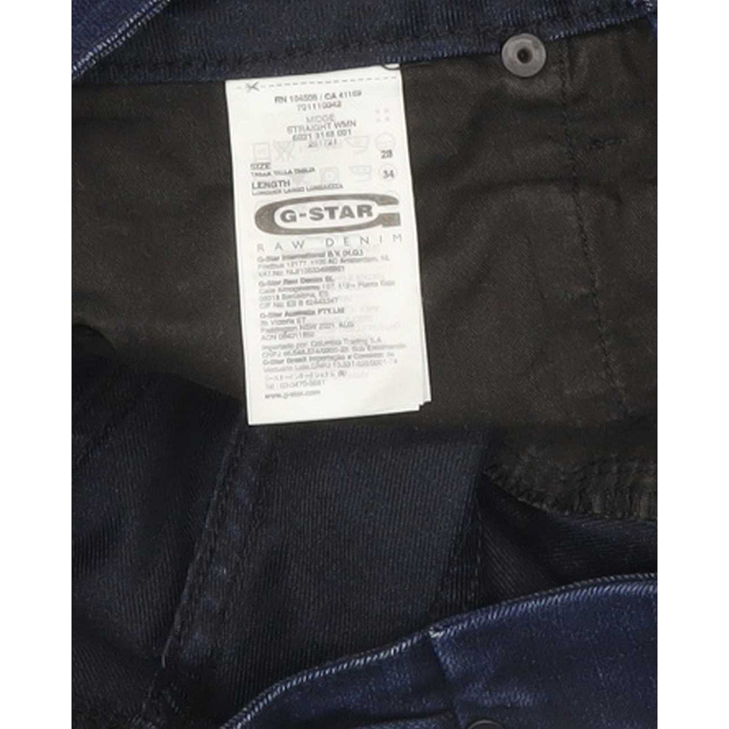 G-Star Midge Women Blue Straight Slim Stretch Jeans W28 L27
