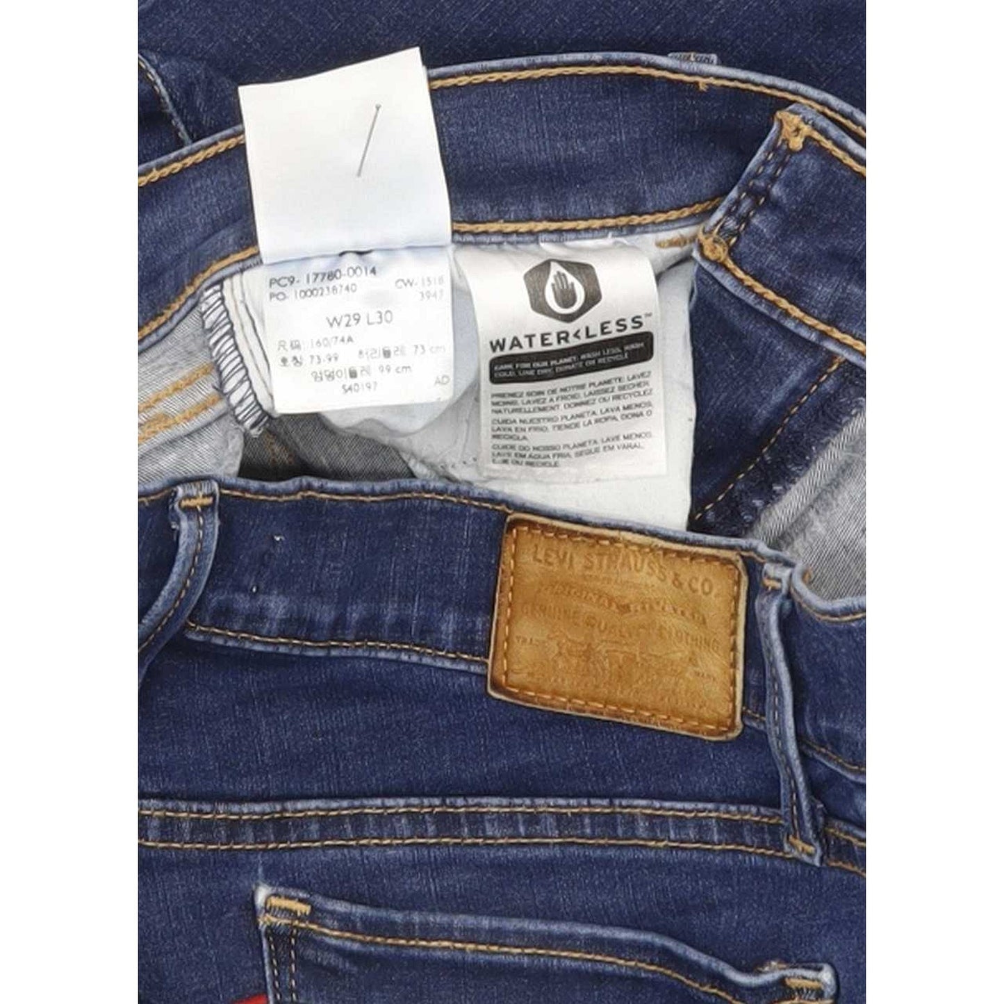 Levi's 710 Super Women Blue Skinny Slim Stretch Jeans W29 L29