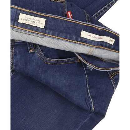 Levi's 710 Super Women Blue Skinny Slim Stretch Jeans W29 L29