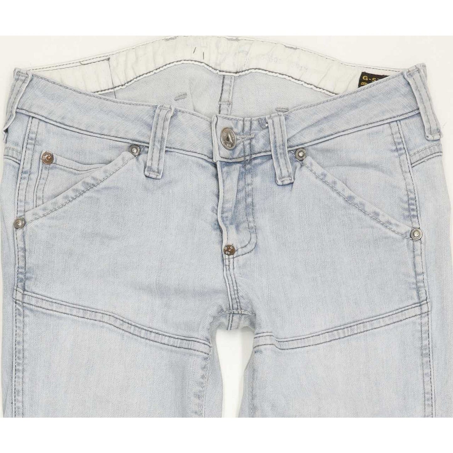 G-Star Elwood Heritage Women Blue Skinny Slim Stretch Jeans W27 L30