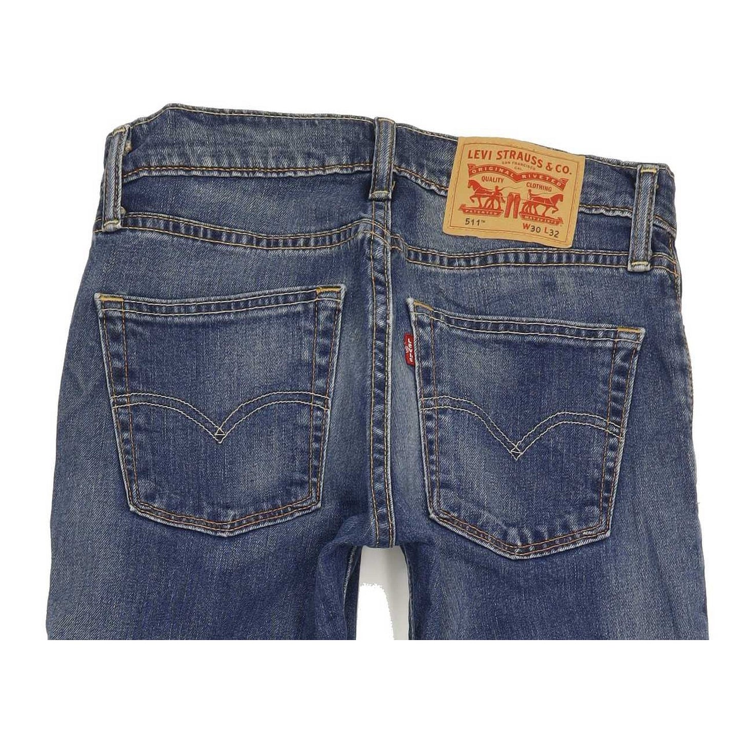 Levi's 511 Men Blue Straight Slim Stretch Jeans W30 L31