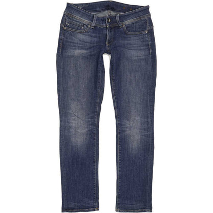 G-Star Midge Saddle Women Blue Straight Slim Stretch Jeans W30 L31