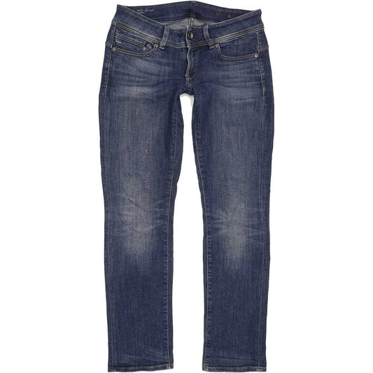 G-Star Midge Saddle Women Blue Straight Slim Stretch Jeans W30 L31