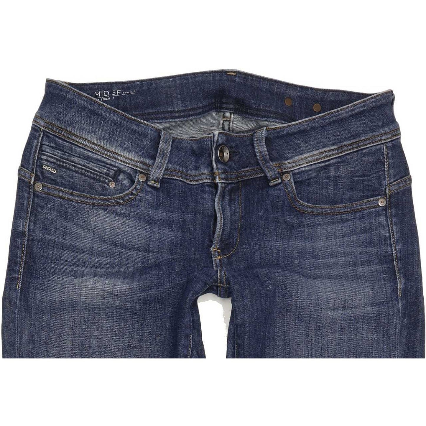 G-Star Midge Saddle Women Blue Straight Slim Stretch Jeans W30 L31