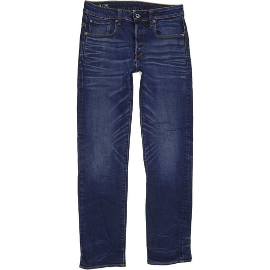 G-Star 3301 Men Blue Straight Regular Stretch Jeans W30 L31