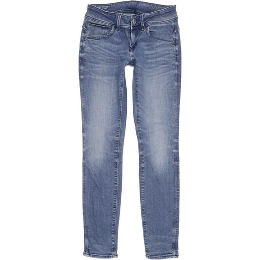 G-Star Lynn Mid Women Blue Skinny Slim Stretch Jeans W29 L30