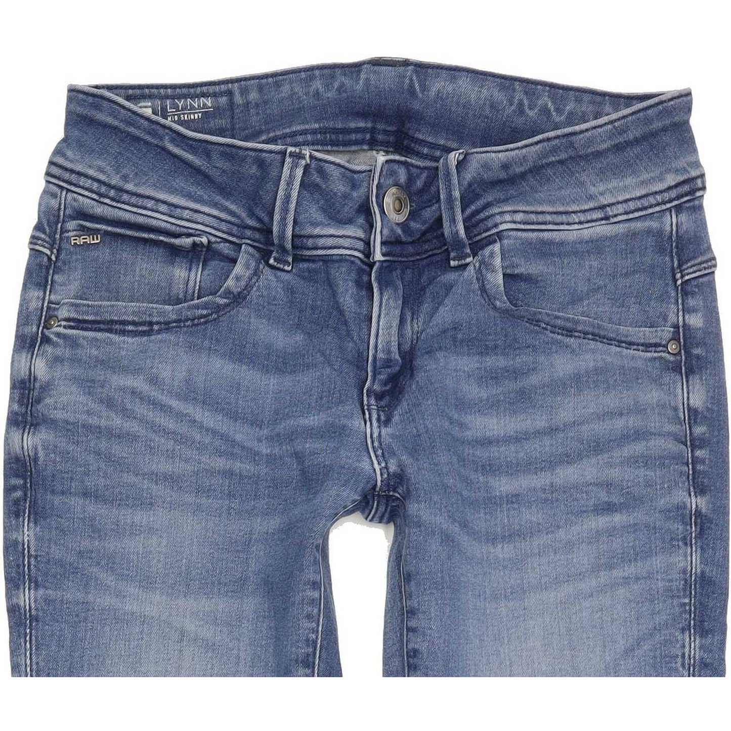 G-Star Lynn Mid Women Blue Skinny Slim Stretch Jeans W29 L30